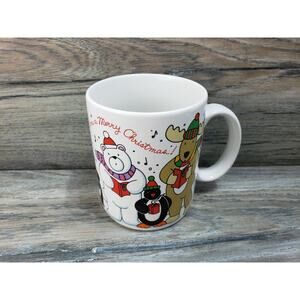 We Wish You A Merry Christmas Coffee Mug Cup Animal Choir Penguins
